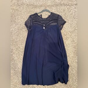 Xhilaration Navy Blue Lace Mini Dress
